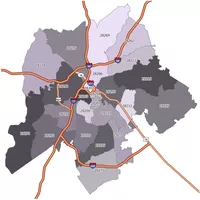 Charlotte zip code map