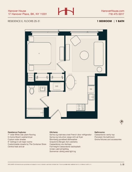 1 bedroom apartment for rent in Downtown Brooklyn - Brooklyn, New York