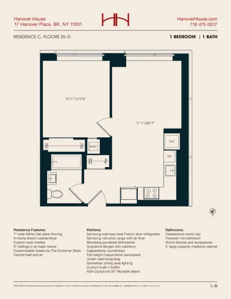1 bedroom apartment for rent in Downtown Brooklyn - Brooklyn, New York