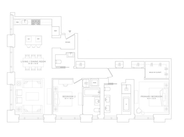 2 bedrooms apartment for rent in Flatiron - Manhattan, New York