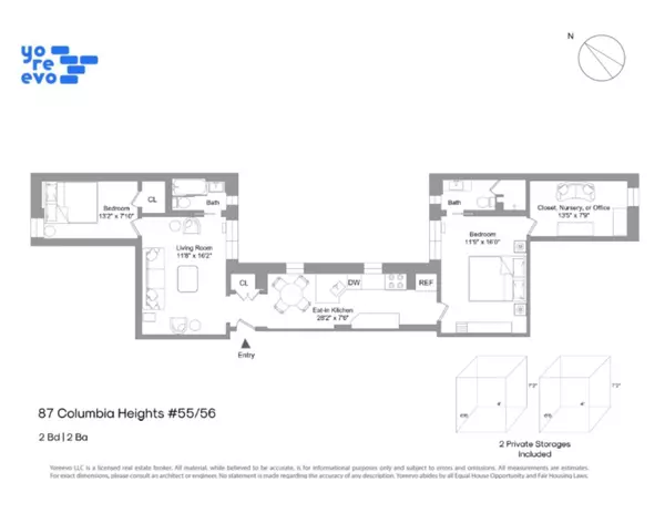 2 bedrooms apartment for rent in Brooklyn Heights - Brooklyn, New York