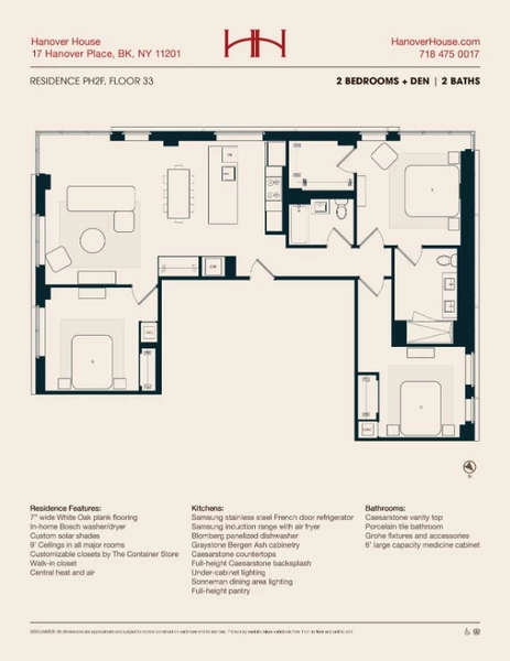 3 bedrooms apartment for rent in Downtown Brooklyn - Brooklyn, New York
