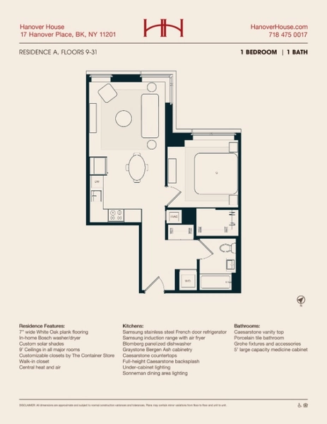 1 bedroom apartment for rent in Downtown Brooklyn - Brooklyn, New York
