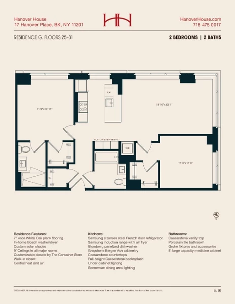 2 bedrooms apartment for rent in Downtown Brooklyn - Brooklyn, New York