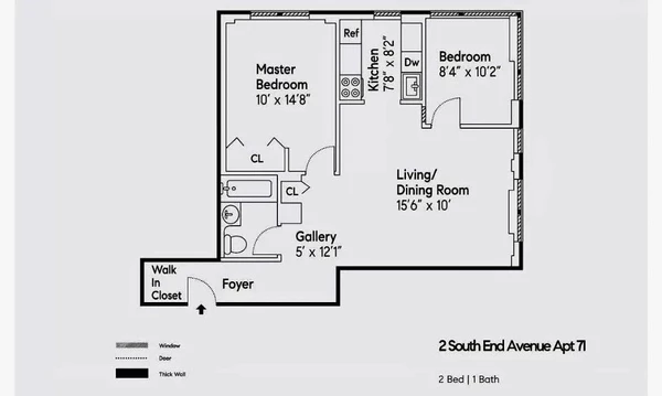2 bedrooms apartment for rent in Battery Park - Manhattan, New York
