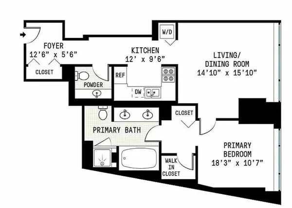 1 bedroom apartment for rent in FiDi - Manhattan, New York