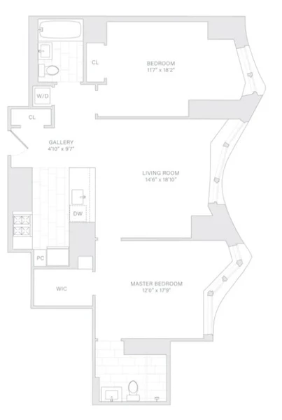 2 bedrooms apartment for rent in FiDi - Manhattan, New York
