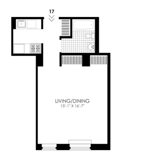 Studio Apartment for rent in Midtown West - Manhattan, New York