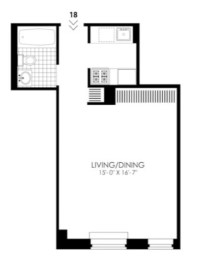 Studio Apartment for rent in Midtown West - Manhattan, New York