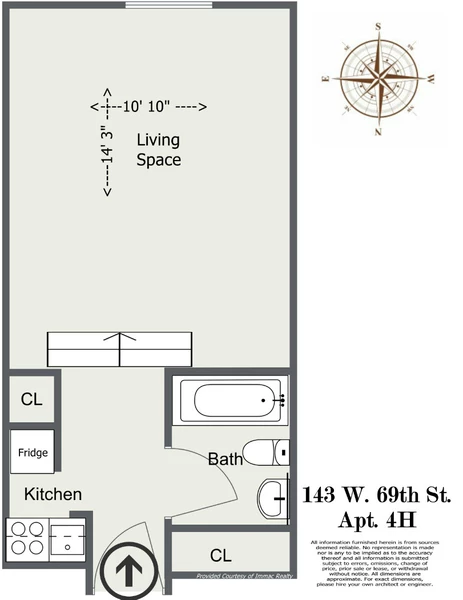 Studio Apartment for rent in Upper West Side - Manhattan, New York