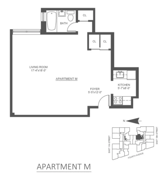 Studio Apartment for rent in Greenwich Village - Manhattan, New York