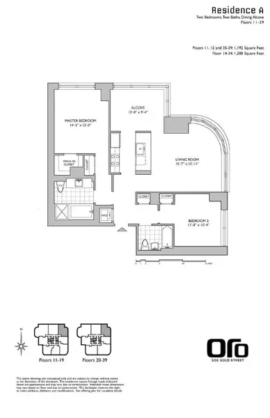 2 bedrooms apartment for rent in Downtown Brooklyn - Brooklyn, New York
