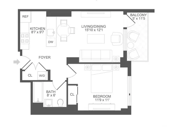 1 bedroom apartment for rent in Greenwood - Brooklyn, New York
