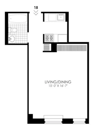 Studio Apartment for rent in Midtown West - Manhattan, New York