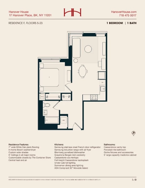 1 bedroom apartment for rent in Downtown Brooklyn - Brooklyn, New York