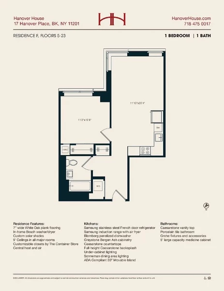 1 bedroom apartment for rent in Downtown Brooklyn - Brooklyn, New York