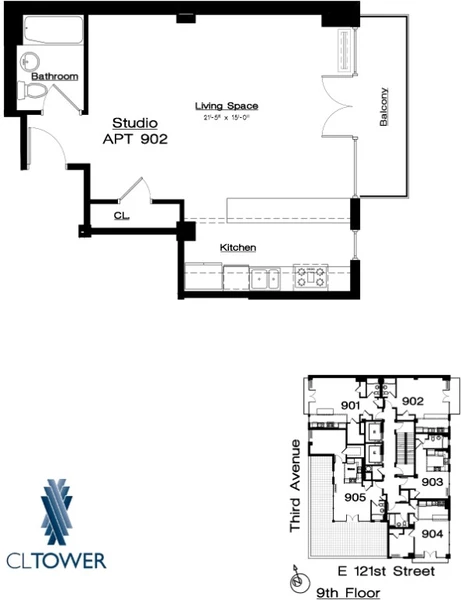 Studio Apartment for rent in Harlem - Manhattan, New York