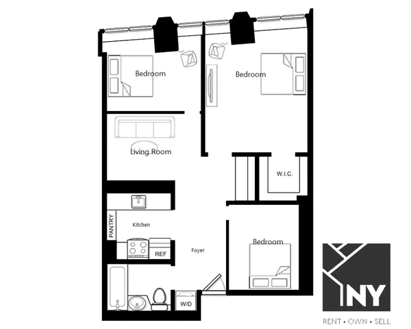 3 bedrooms apartment for rent in FiDi - Manhattan, New York