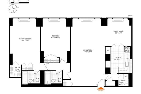 2 bedrooms apartment for rent in Midtown East - Manhattan, New York