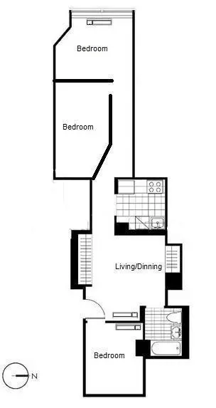 3 bedrooms apartment for rent in FiDi - Manhattan, New York