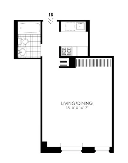 Studio Apartment for rent in Midtown West - Manhattan, New York