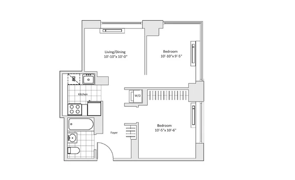 2 bedrooms apartment for rent in Downtown Brooklyn - Brooklyn, New York