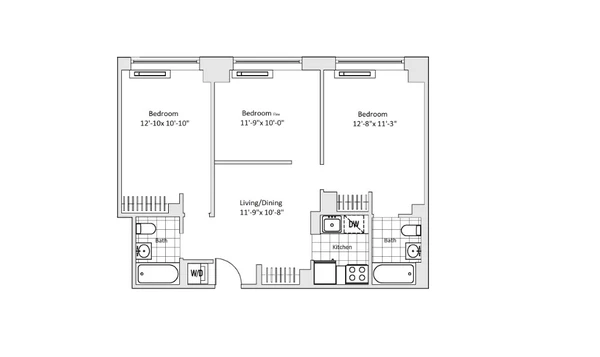 3 bedrooms apartment for rent in Downtown Brooklyn - Brooklyn, New York