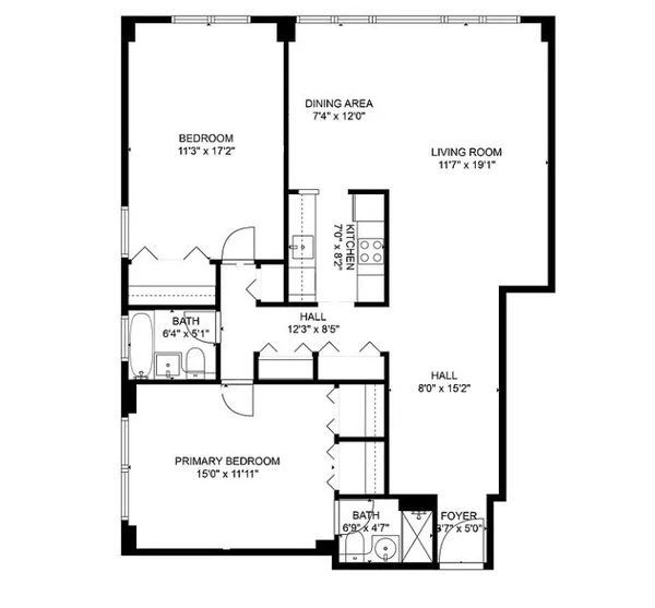 2 bedrooms apartment for rent in Forest Hills - Queens, New York