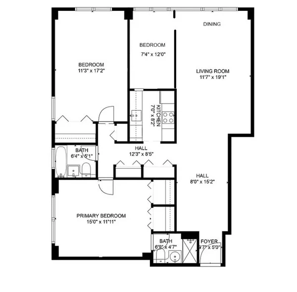 2 bedrooms apartment for rent in Forest Hills - Queens, New York