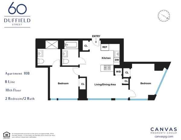 2 bedrooms apartment for rent in Downtown Brooklyn - Brooklyn, New York