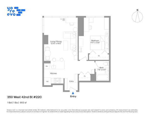1 bedroom apartment for rent in Midtown West - Manhattan, New York