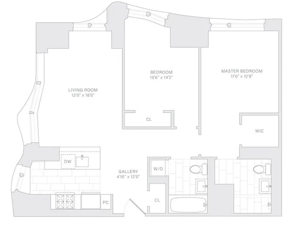 2 bedrooms apartment for rent in FiDi - Manhattan, New York