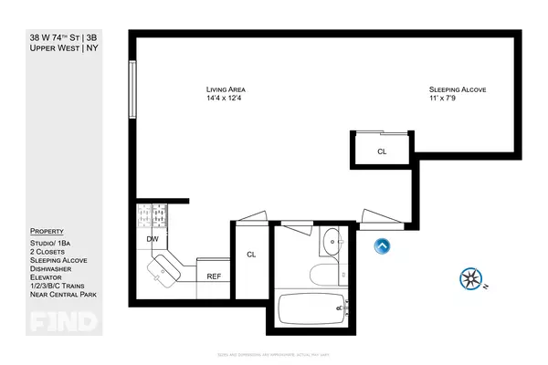 Studio Apartment for rent in Upper West Side - Manhattan, New York