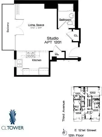 Studio Apartment for rent in Harlem - Manhattan, New York