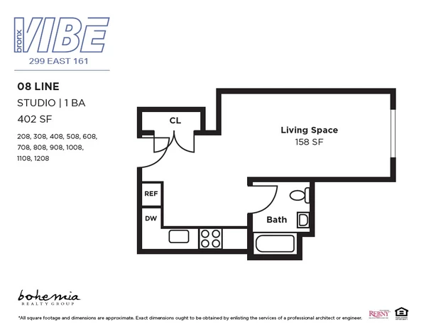 Studio Apartment for rent in Concourse Village - The Bronx, New York