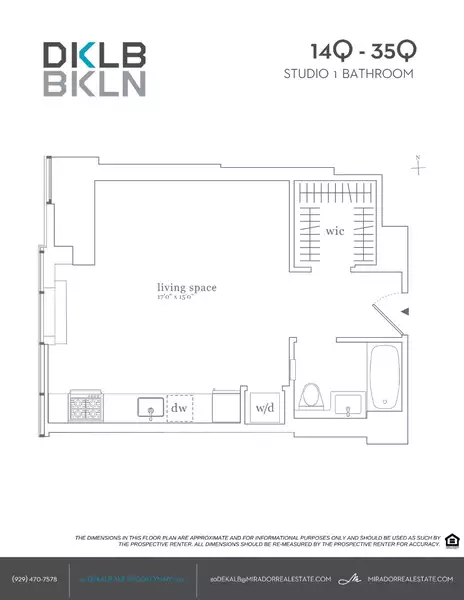 Studio Apartment for rent in Fort Greene - Brooklyn, New York