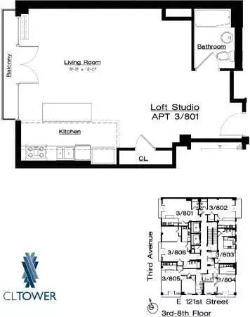 Studio Apartment for rent in Harlem - Manhattan, New York