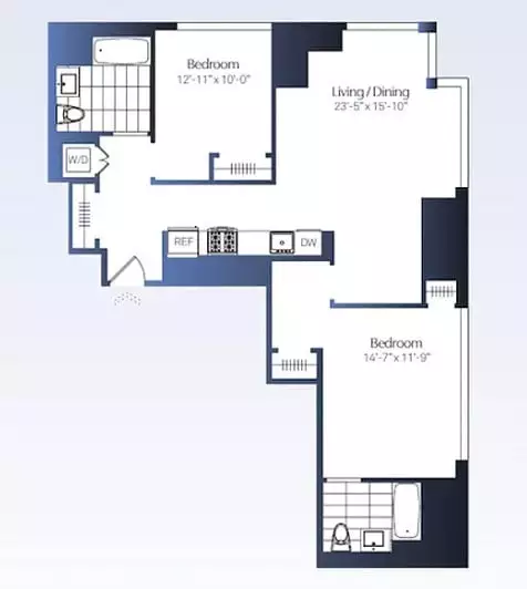 2 bedrooms apartment for rent in Midtown West - Manhattan, New York