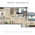 1 bedroom apartment for rent in Gold Coast - Central, Chicago