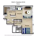 Studio Apartment for rent in Gold Coast - Central, Chicago